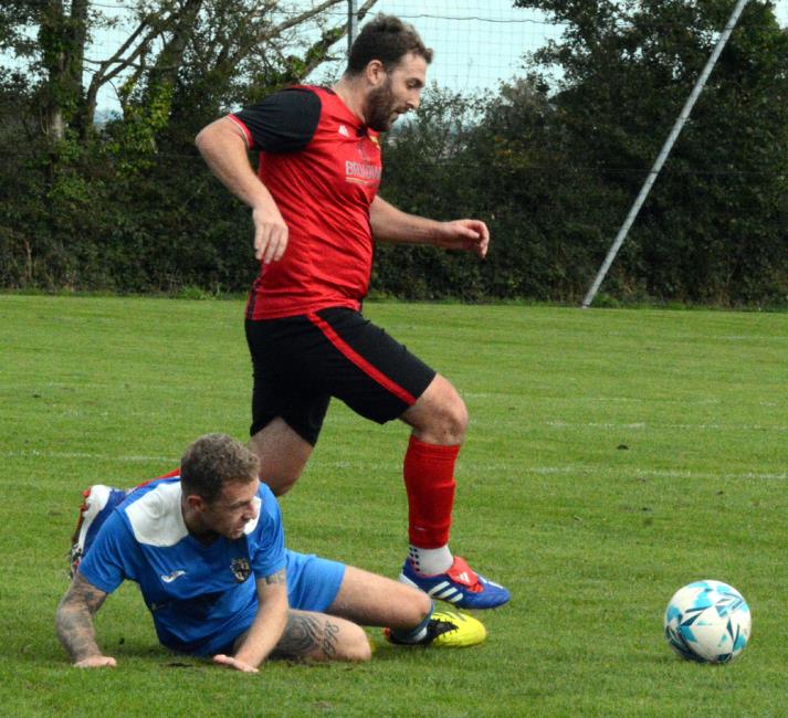 Laurie Haworth scored twice for Clarbeston Road